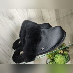 UGG Black Fur-Lined Slippers Sz 7 New No Box